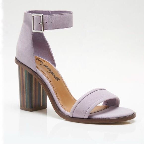 Free People Lavender Suede Serenity Heel Sz 6.5 NWT - Picture 1 of 14